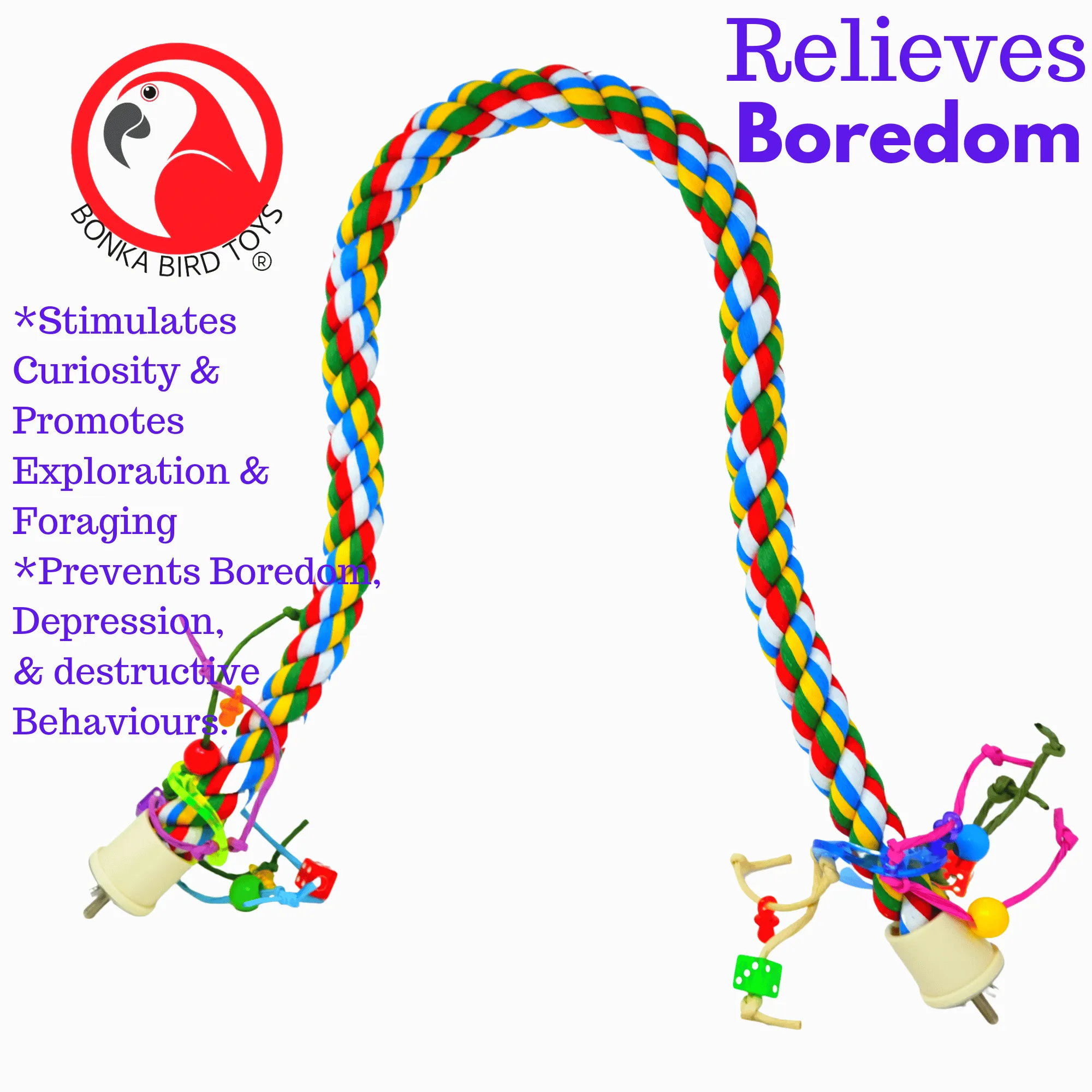 1114 Huge Rope Charm Perch 48"