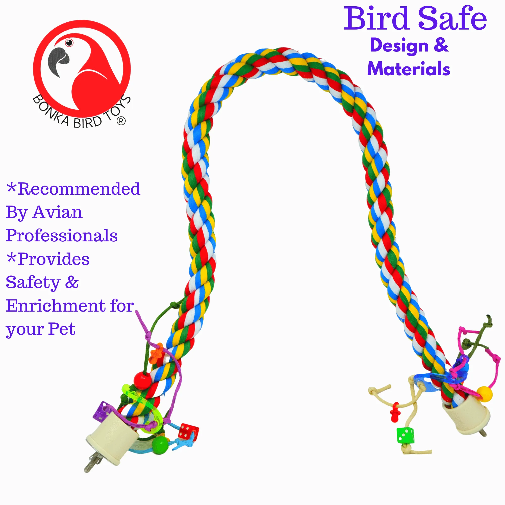 1114 Huge Rope Charm Perch 48"
