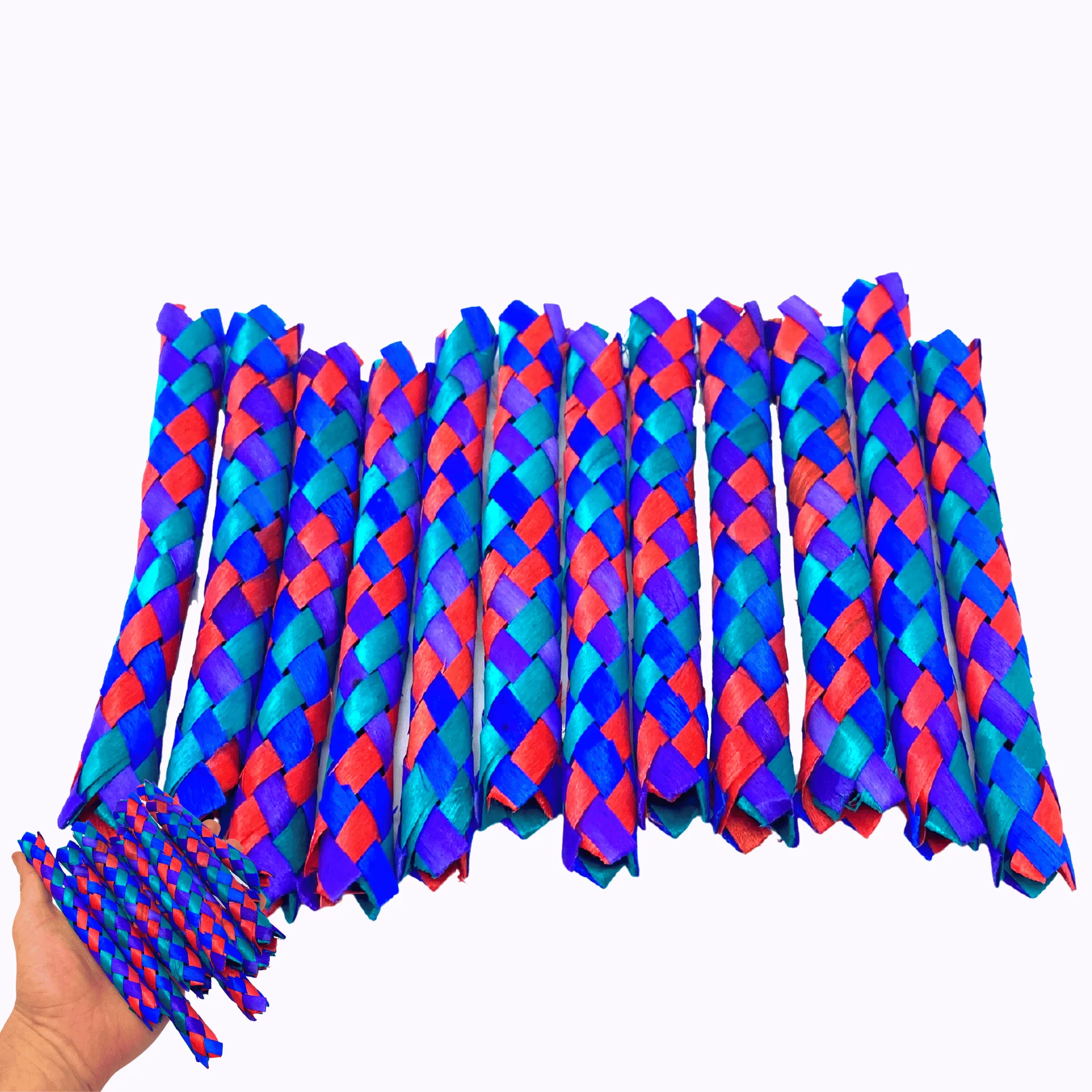 1200  12Pk Colorful Chinese Finger Traps