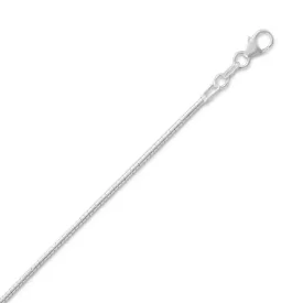1.5mm Round Omega Necklace