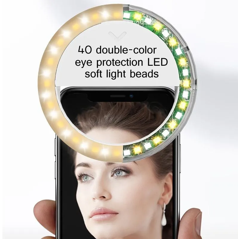 2-Pack Large-Capacity Live Video Conference Ring Light for Mobile Phone Selfies | Cat Ears