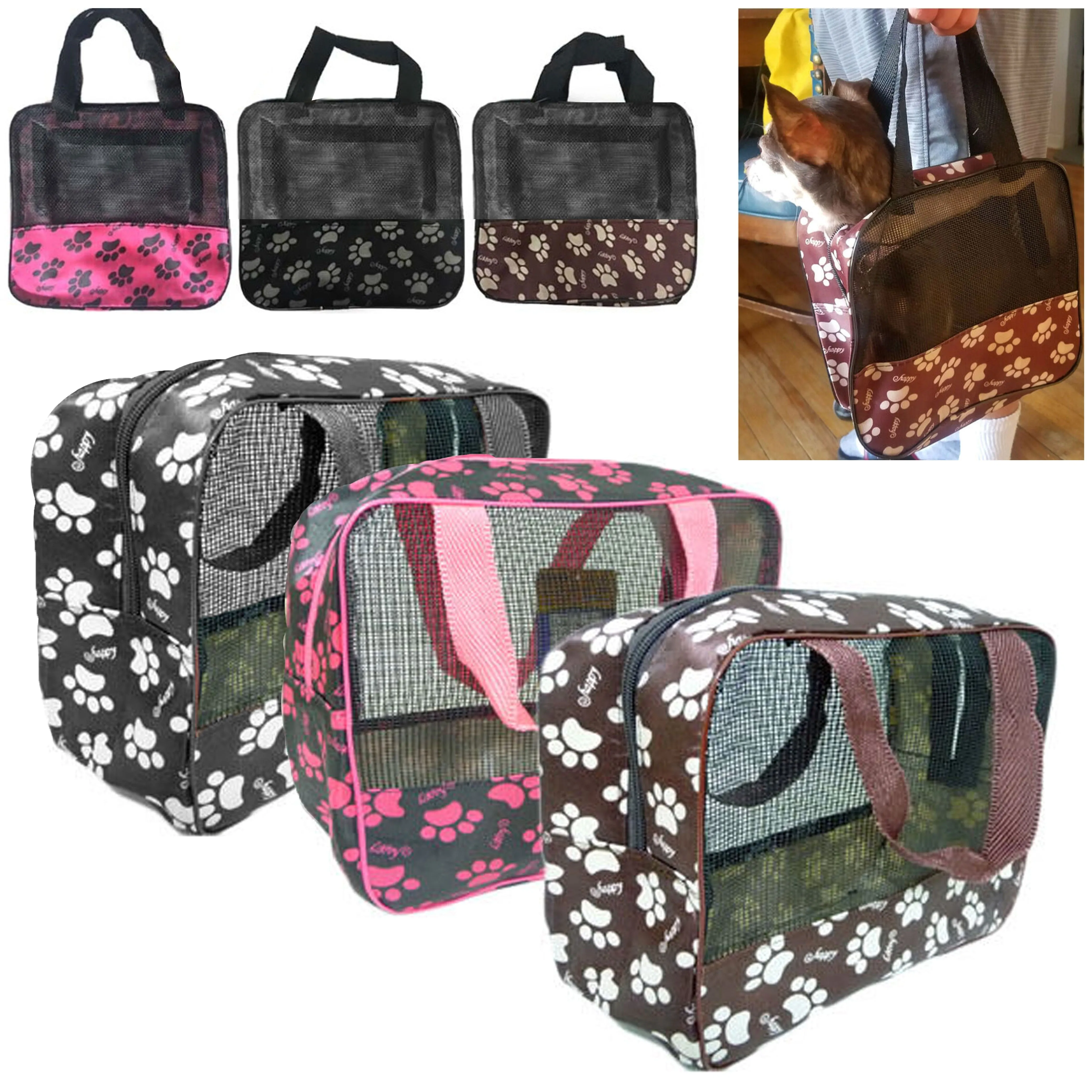 2 Pc Pet Portable Carrier Bag Small Dog Puppy Cat Soft Comfortable Travel Tote