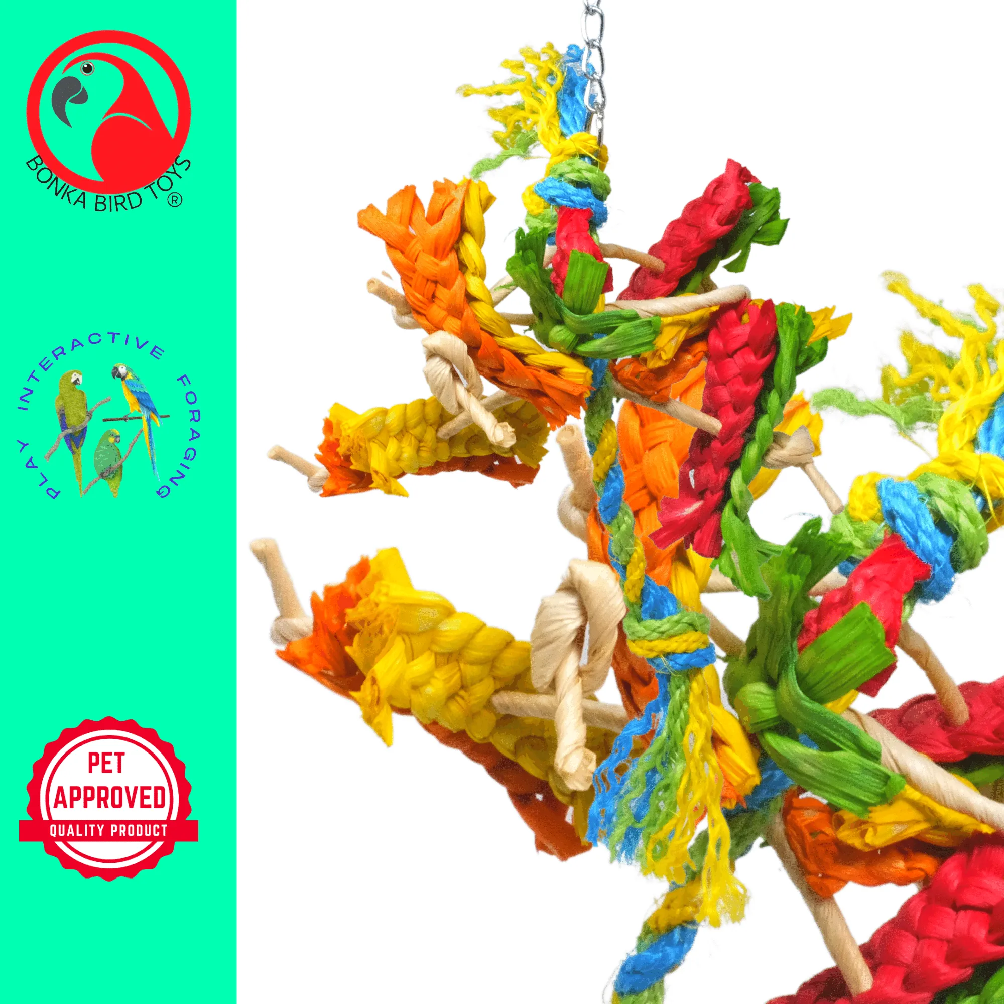 2413 Spiney Carnival Medium Bird Toy