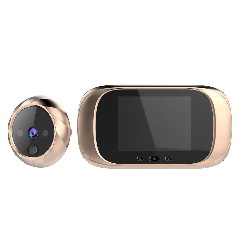 2.8" LCD Screen Cat Eye Doorbell | With Night Vision | Silver