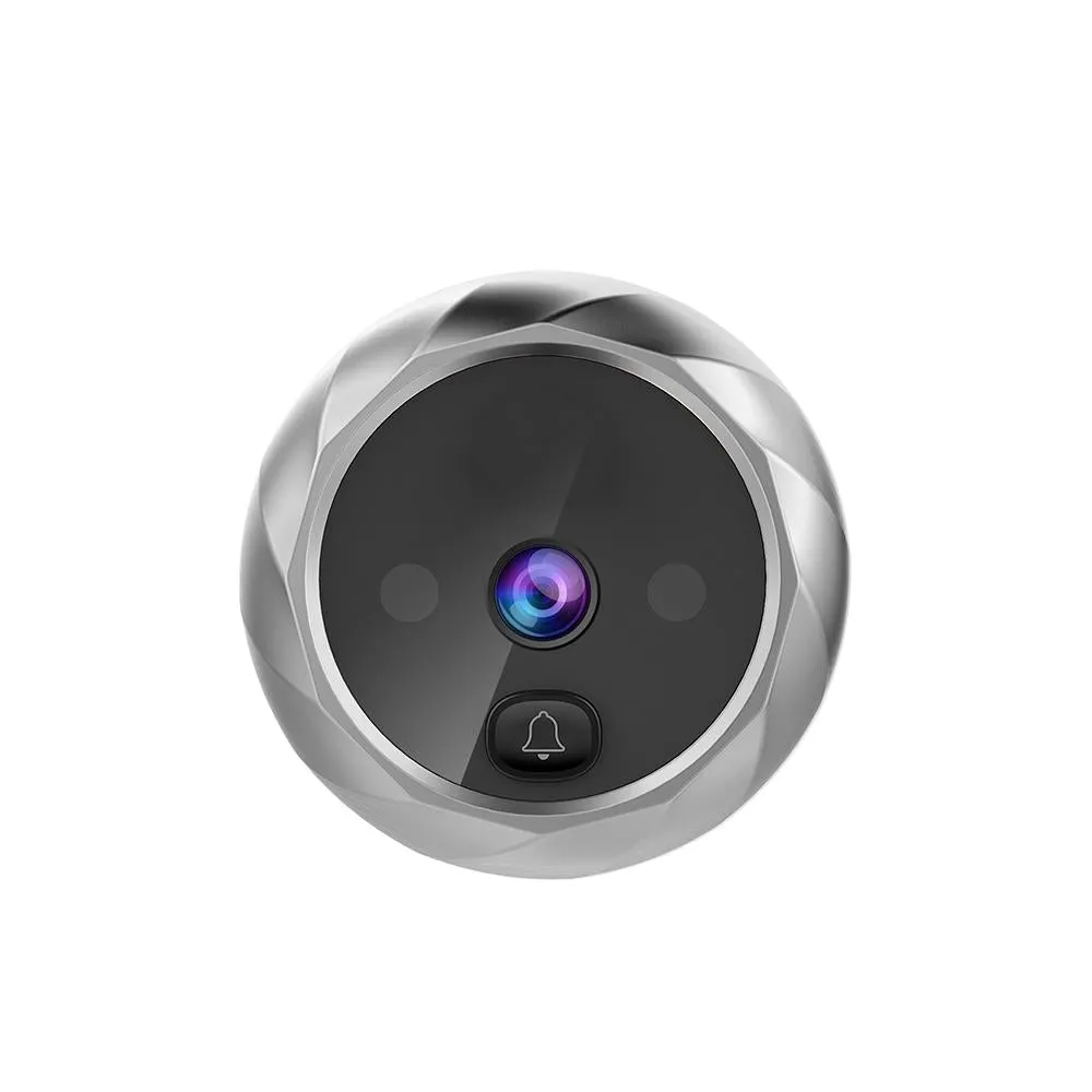 2.8" LCD Screen Cat Eye Doorbell | With Night Vision | Silver