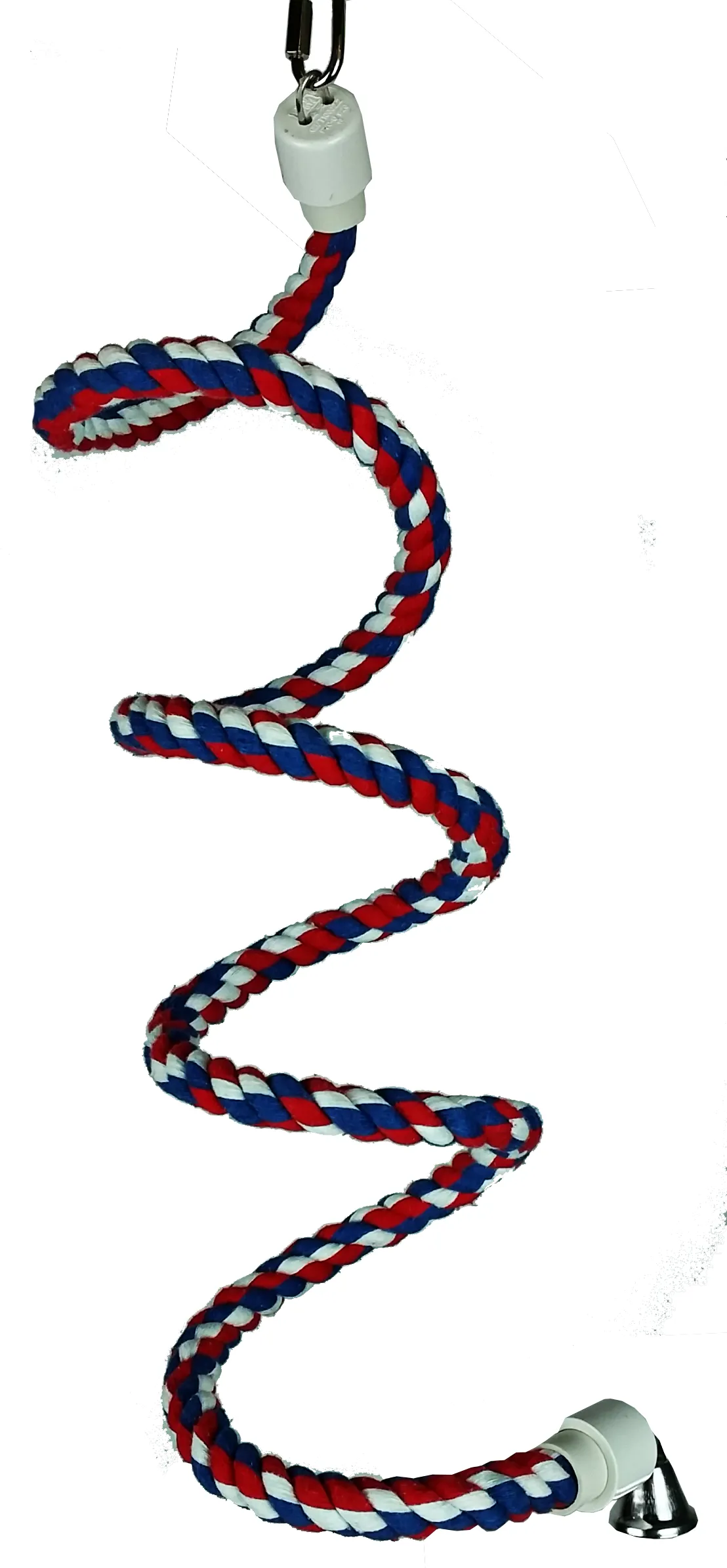 A&E Cage Rainbow Cotton Rope Boing With Bell Bird Toy - Extra Large