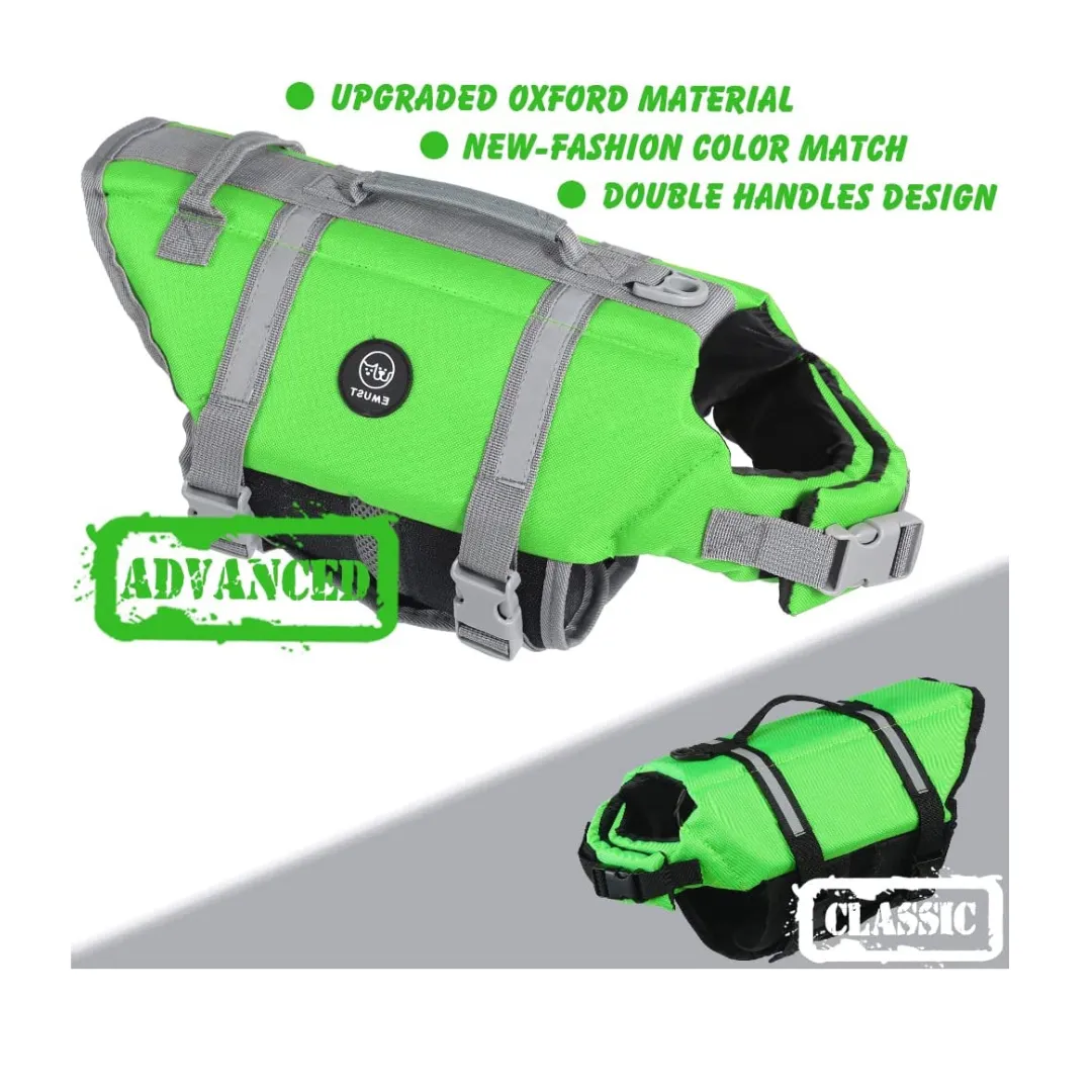 Adjustable Dog Life Jacket with Rescue Handle