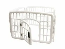 ALASKA FOLDABLE PUPPY PEN WITH DOOR WHITE