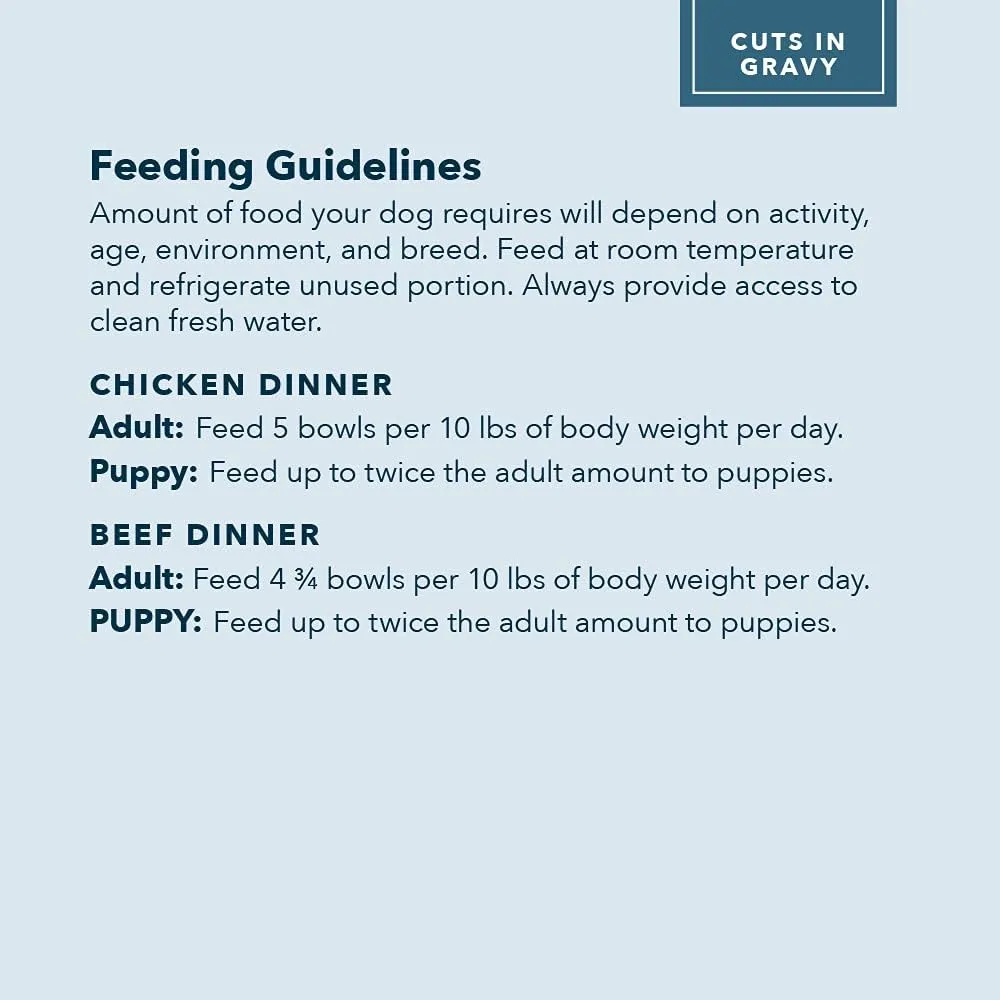 Amazon Brand  Wag Wet Dog Food Cups, Chicken & Beef in Gravy Variety Pack, 3.5oz, 12 pack