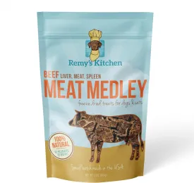 Beef Meat Medley Freeze Dried Dog Treats USA Sourced and Small Batch Made - Human-Grade, All Natural Dog Treats Without Artificial Preservatives, Grain Free - 3 oz