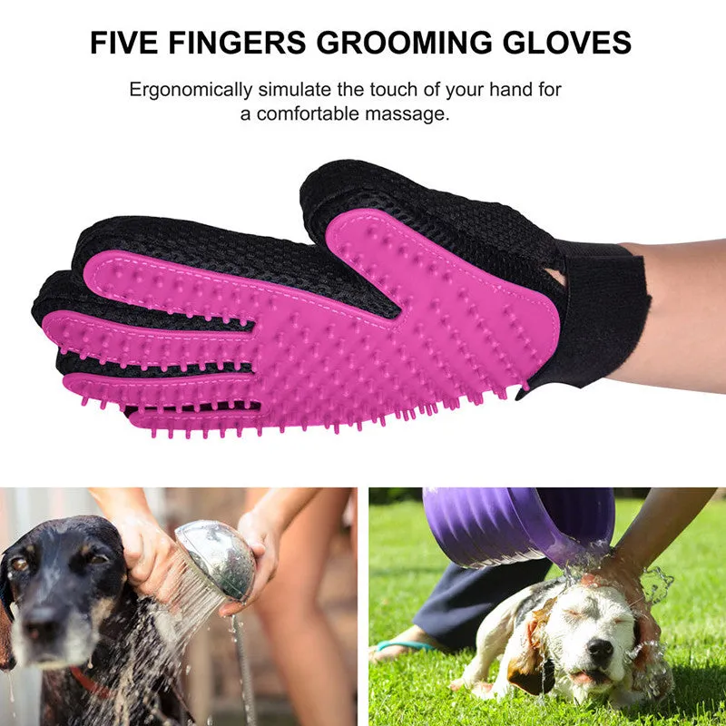 Best Cat Grooming Glove-  Gentle Efficient Massage Grooming