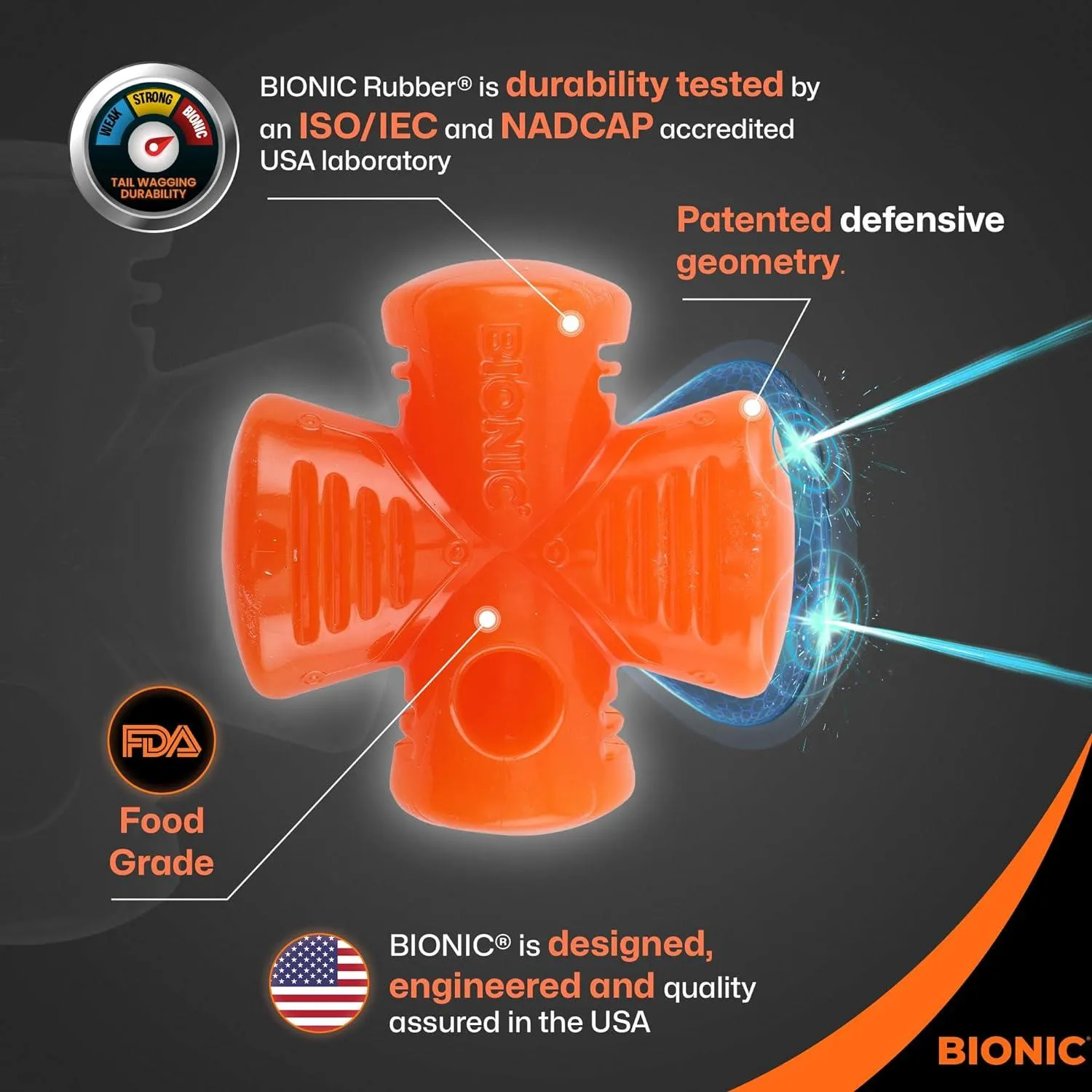 Bionic Rubber Stuffer Dog Toy
