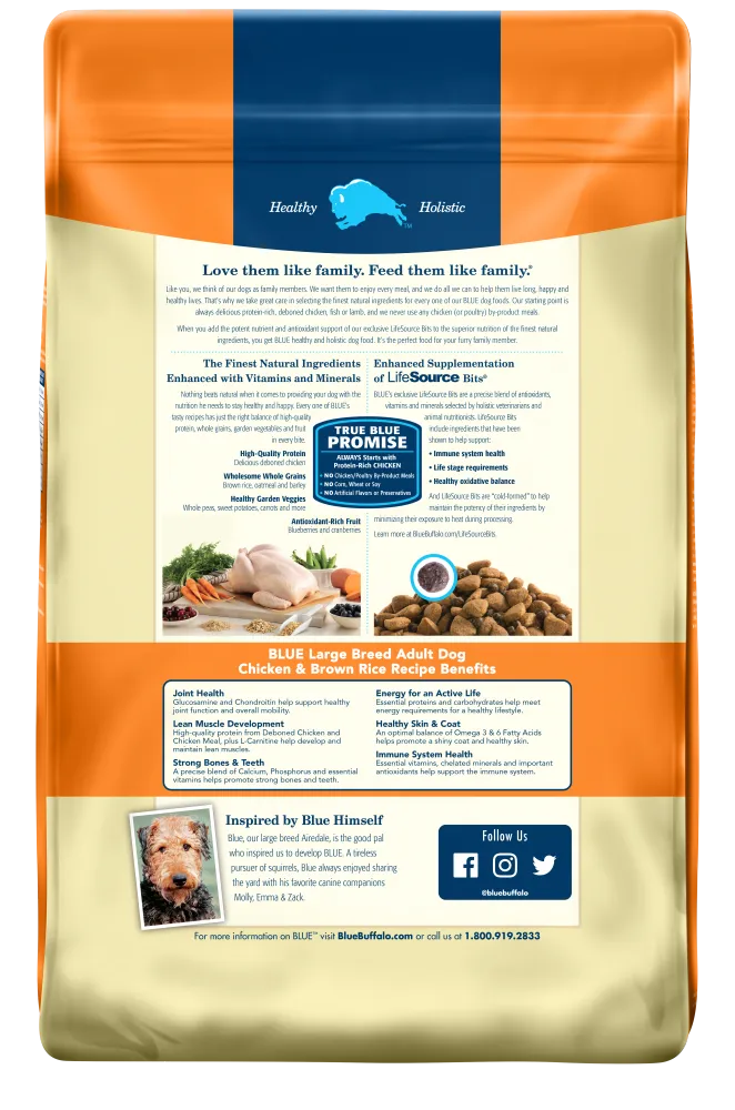 Blue Buffalo Life Protection Natural Chicken & Brown Rice Recipe Large Breed Adult Dry Dog Food