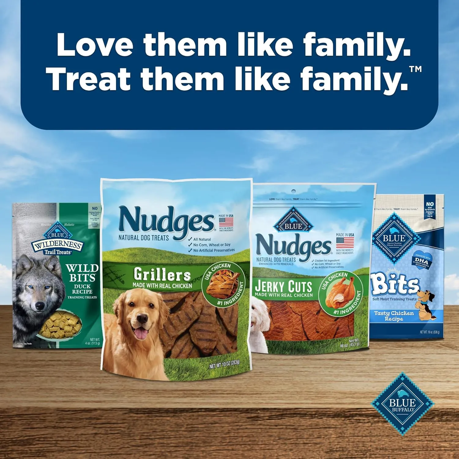 Blue Buffalo Nudges Grillers Natural Dog Treats Made with Real Chicken
