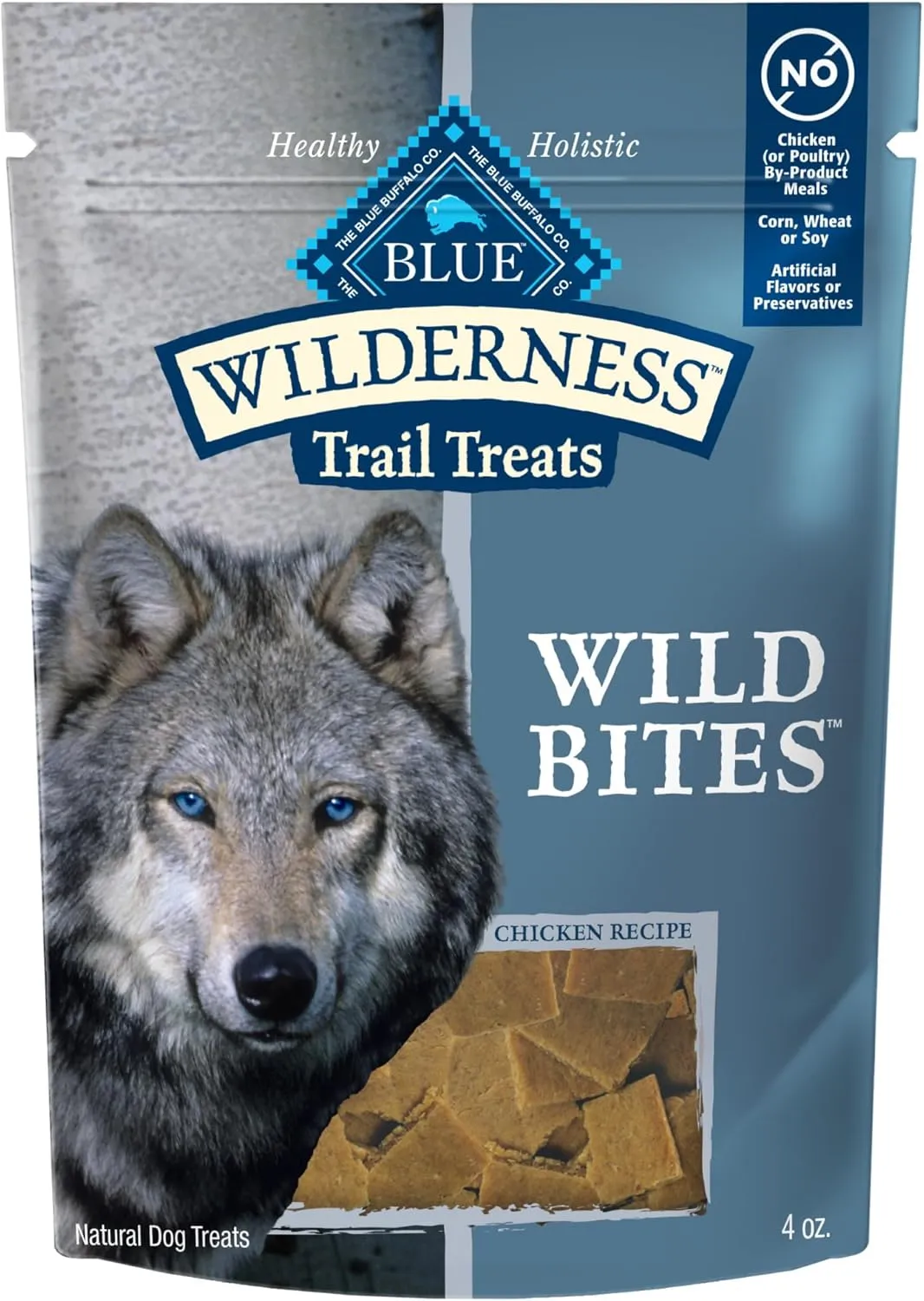 Blue Buffalo Wilderness Grain-Free and High-Protein Dog Treats Made with Natural Ingredients Chicken