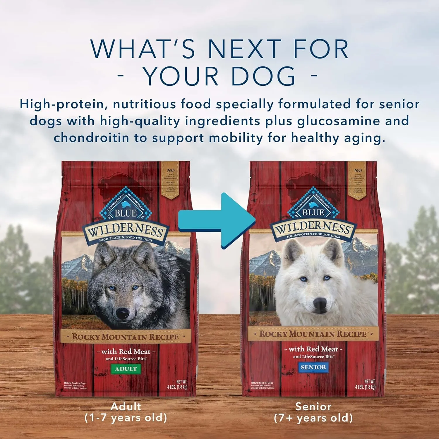 Blue Buffalo Wilderness Rocky Mountain Recipe High Protein, Natural Adult Dry Dog Food, Bison 22-lb