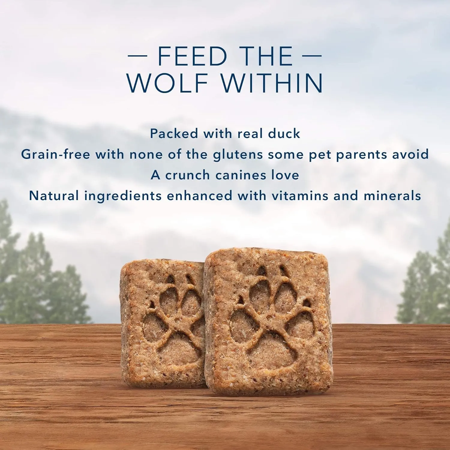 Blue Buffalo Wilderness Trail Treats High Protein Grain Free Dog Biscuits Crunchy Dog Treats, Duck Recipe, 36-oz Box