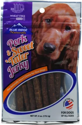 Blue Ridge Naturals Real Pork & Sweet Tater Jerky Dog Treats, 6oz