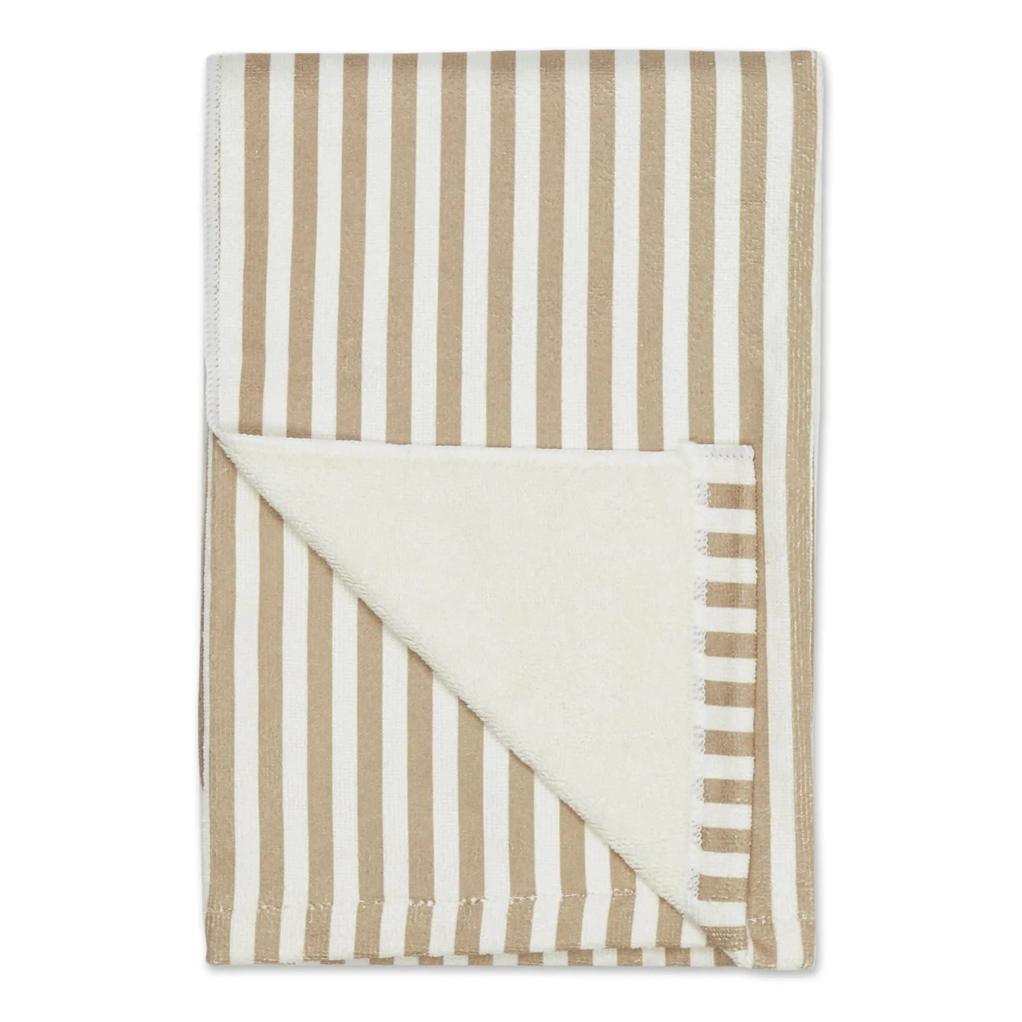 Bone Dry Stripe Pet Towel, Absorbent Microfiber, Taupe, Large - 41x23.5"