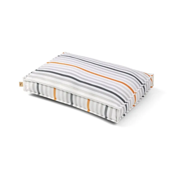 Boxy Bed Seaside Pattern Small Pet Bed - Oyster Grey