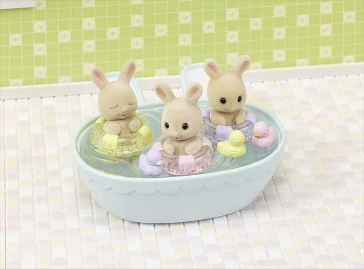 Calico Critters Triplets Baby Bathtime Set