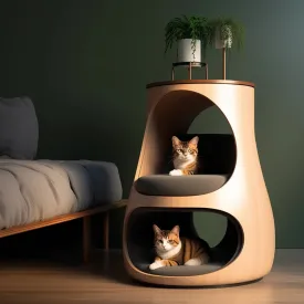 Cat House Apartment Modern Cat Furniture Table Luxury Cat Bed