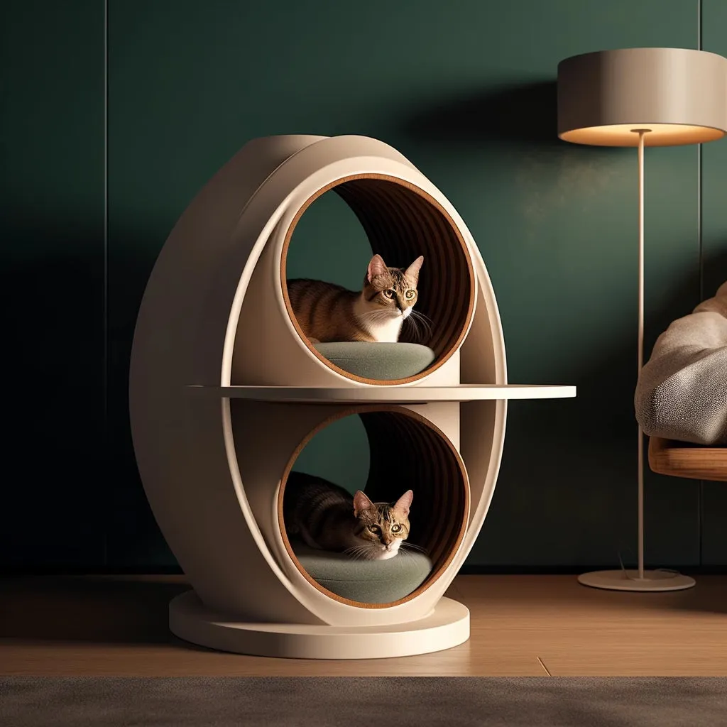 Cat House Apartment Modern Cat Furniture Table Luxury Cat Bed