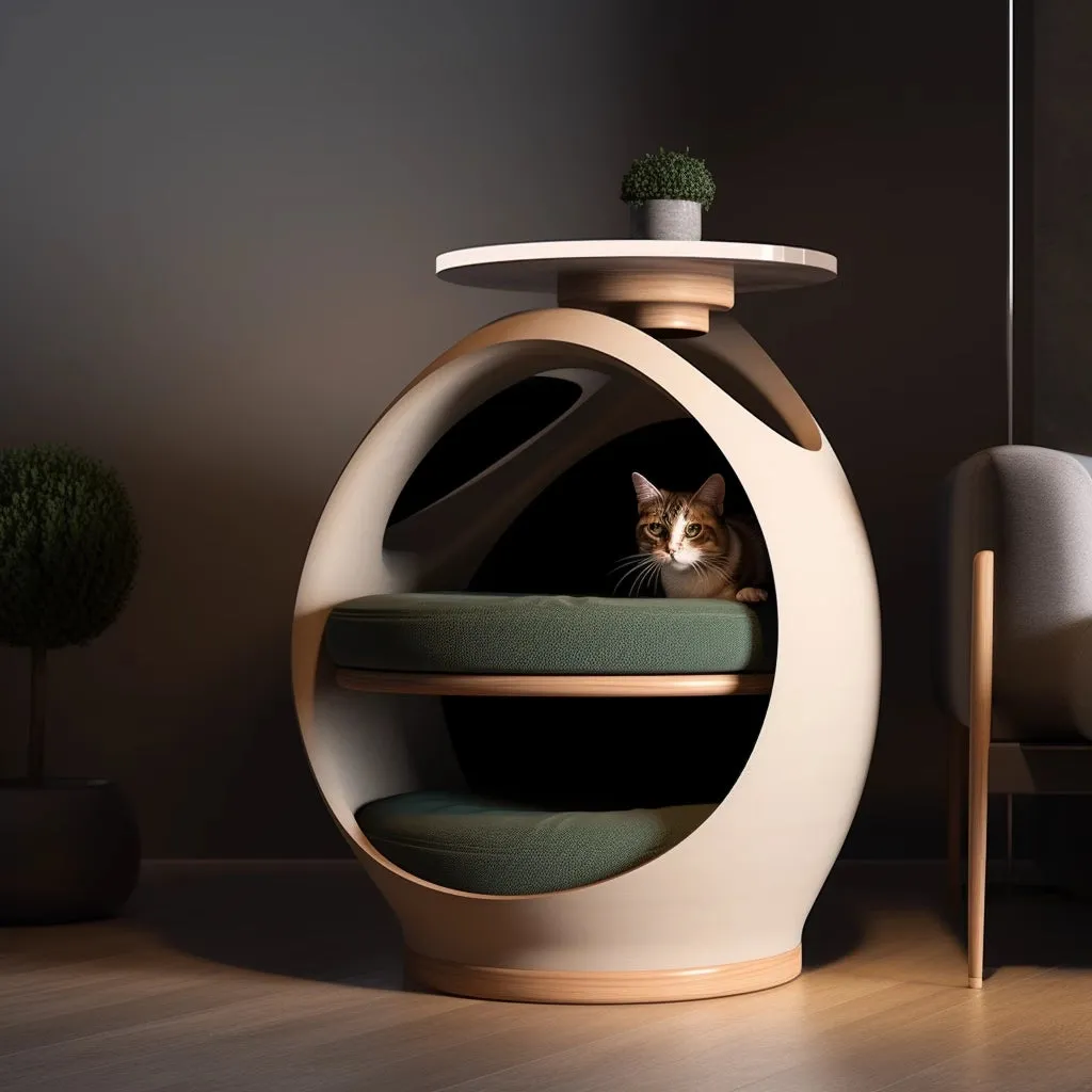 Cat House Apartment Modern Cat Furniture Table Luxury Cat Bed