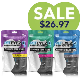 Chicken, Lamb and Whitefish Dog Treats Bundle by Pet Eyez