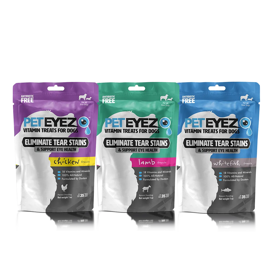 Chicken, Lamb and Whitefish Dog Treats Bundle by Pet Eyez