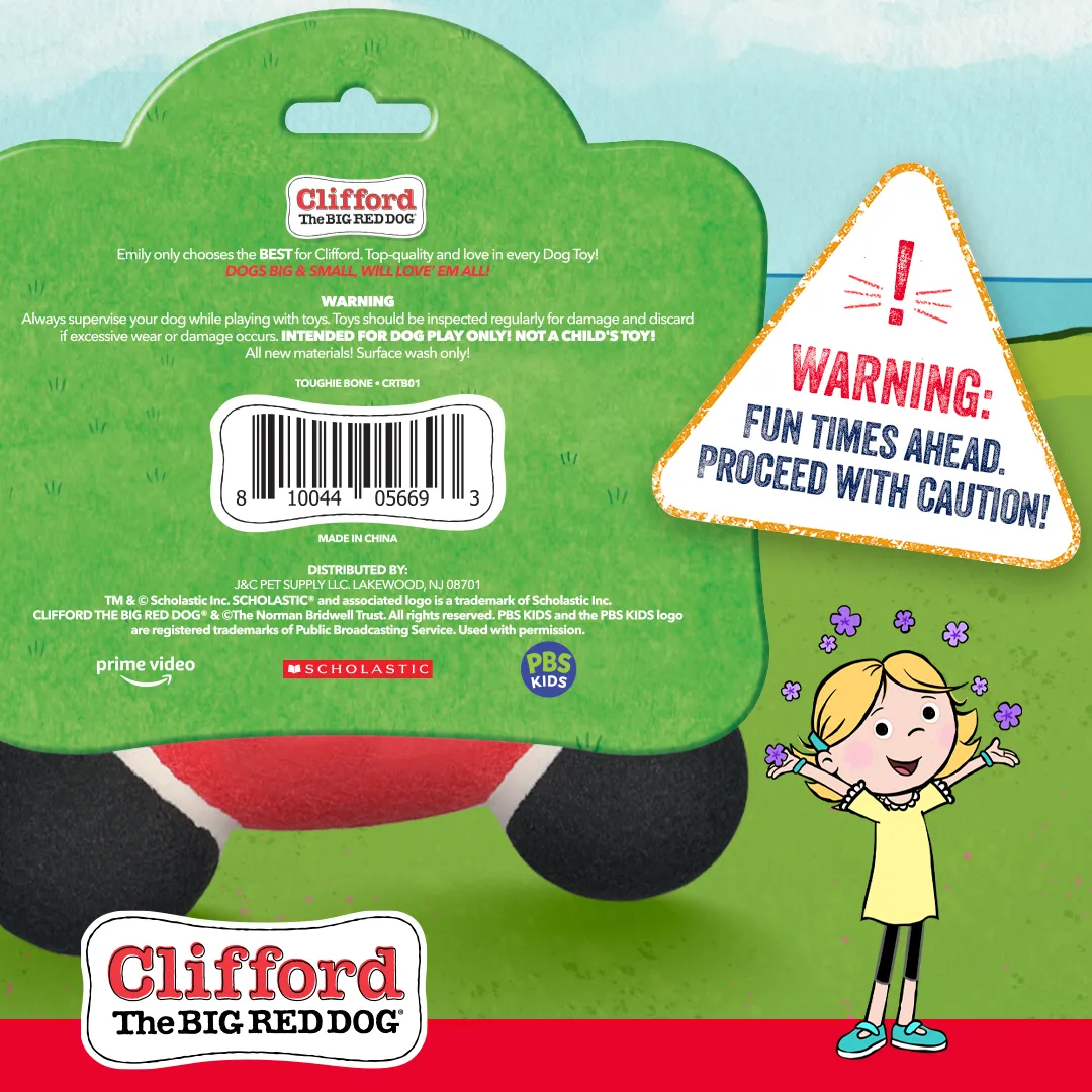Clifford® Toughie Bone 6.75" Durable  Dog Toy