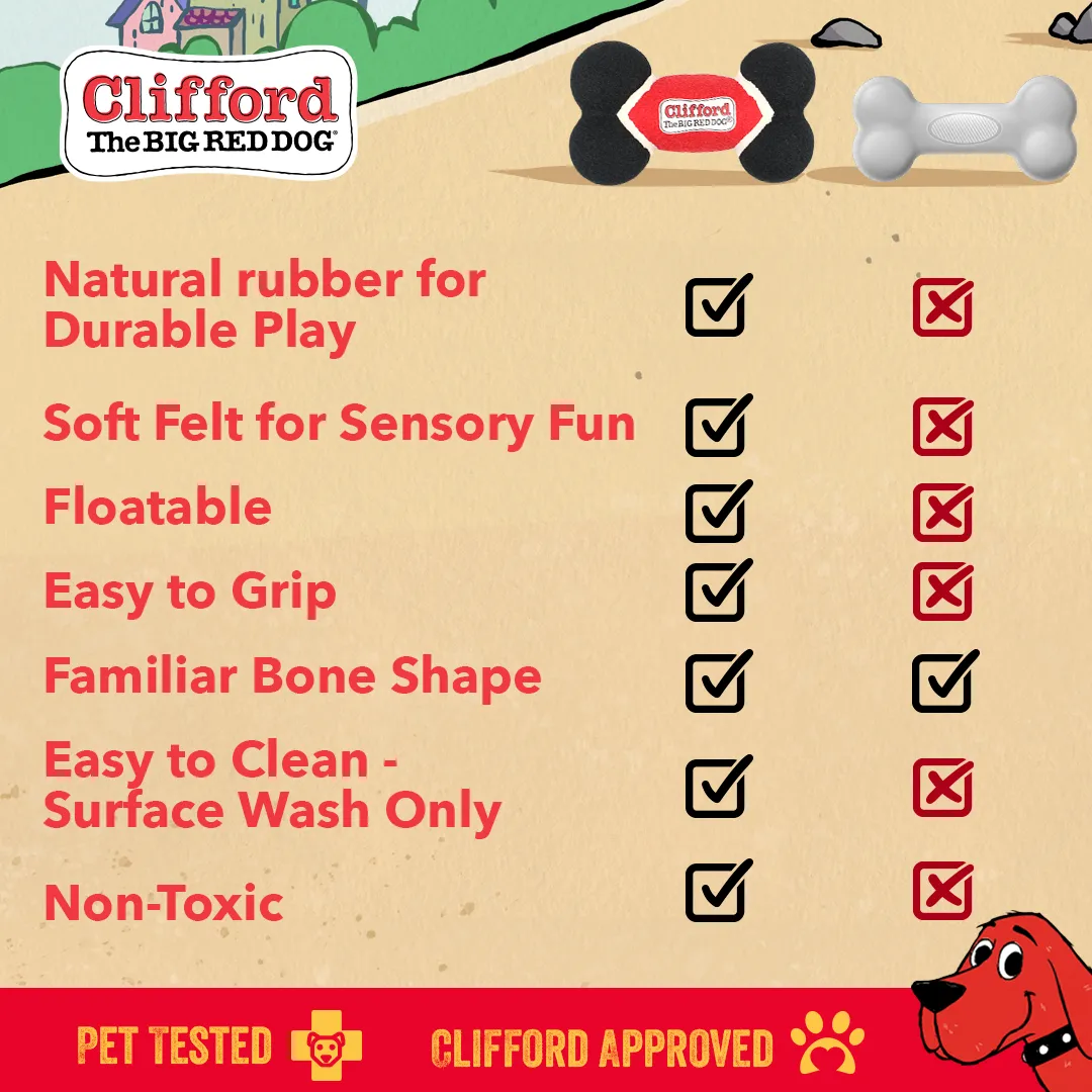 Clifford® Toughie Bone 6.75" Durable  Dog Toy