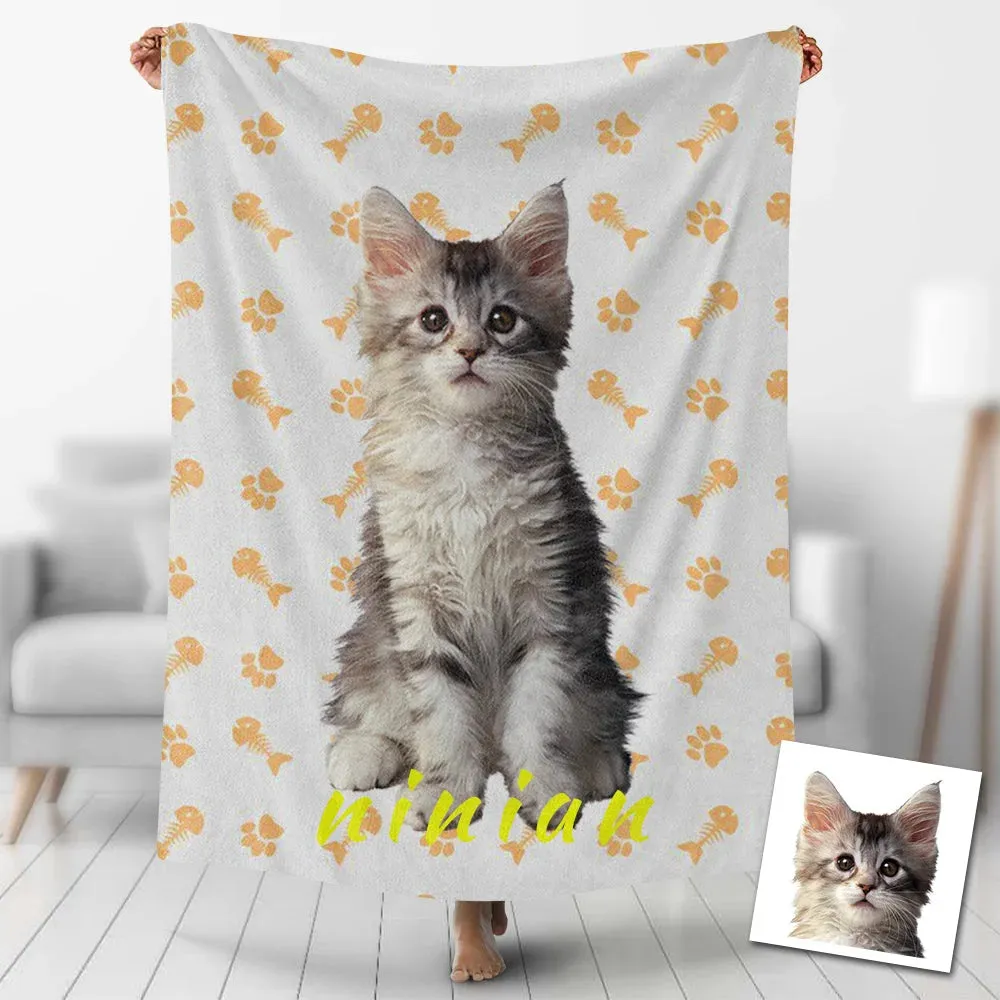 Custom Photo Blankets Personalized Photo Fleece Blanket Painting Style Blanket-For Pet 19