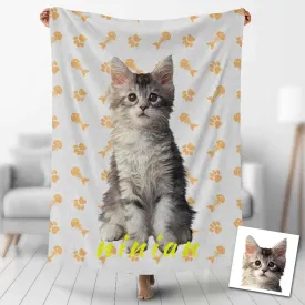 Custom Photo Blankets Personalized Photo Fleece Blanket Painting Style Blanket-For Pet 19