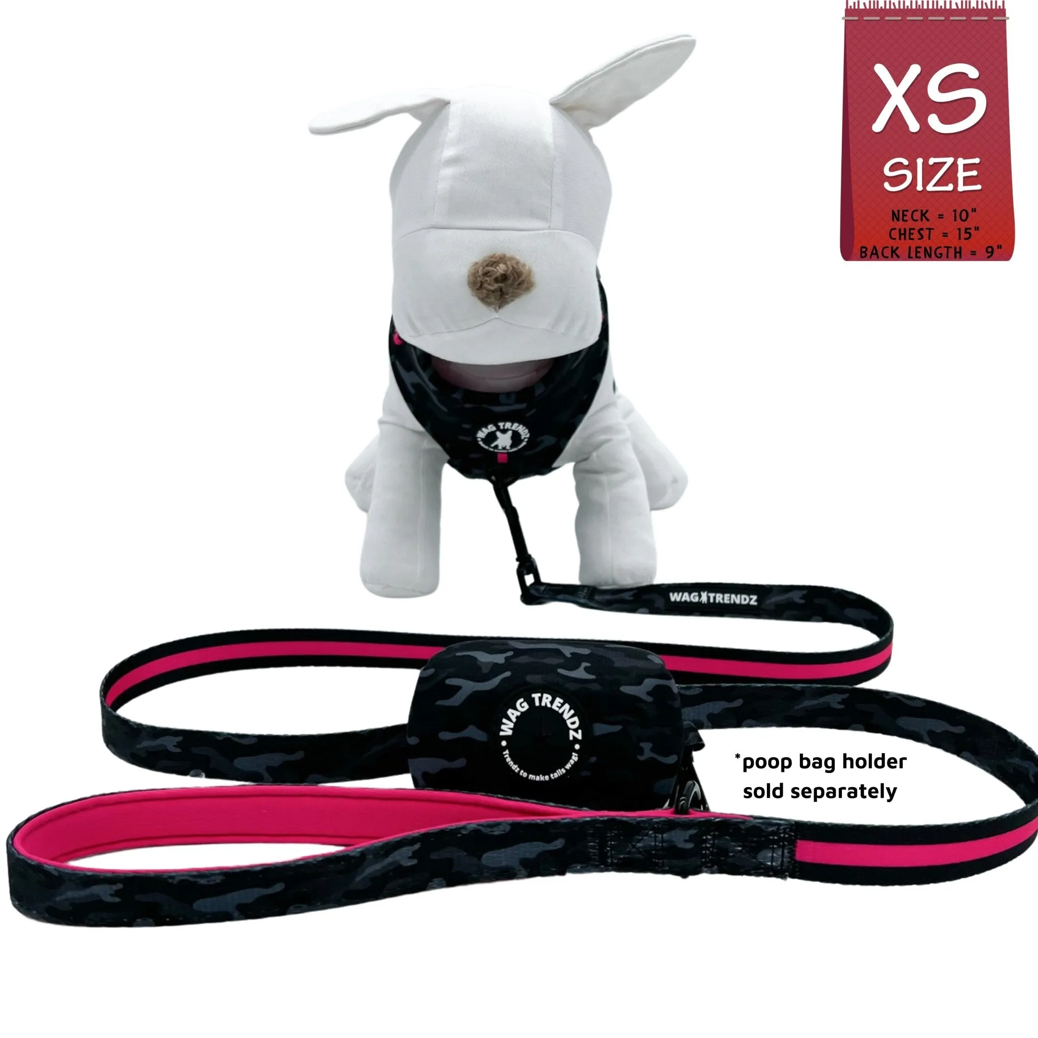 Dog Collar, Harness and Leash Set | Camo Chic (SHēk) Pink