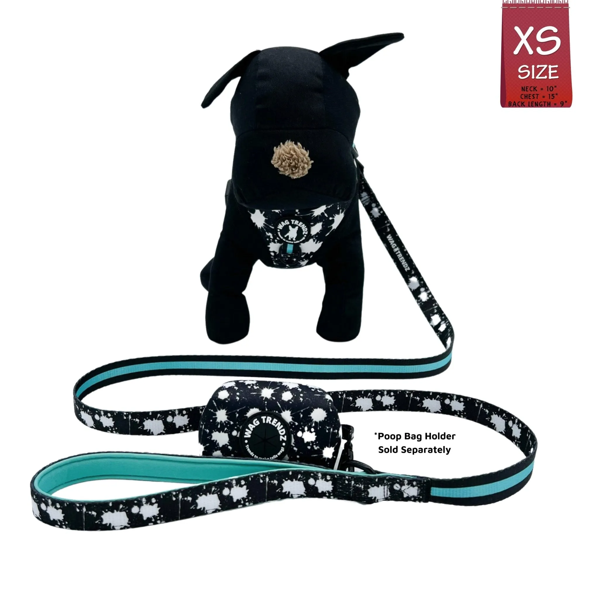 Dog Collar, Harness and Leash Set | Splatter Swagger