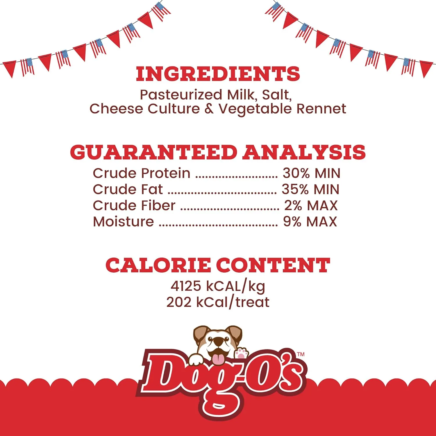 Dog-Os Cheesy Chompers, All-Natural, Made in The USA, Grain Free, Real Cheese Treats for Medium & Large Dogs (Pack of 2 Crunchy Treats)