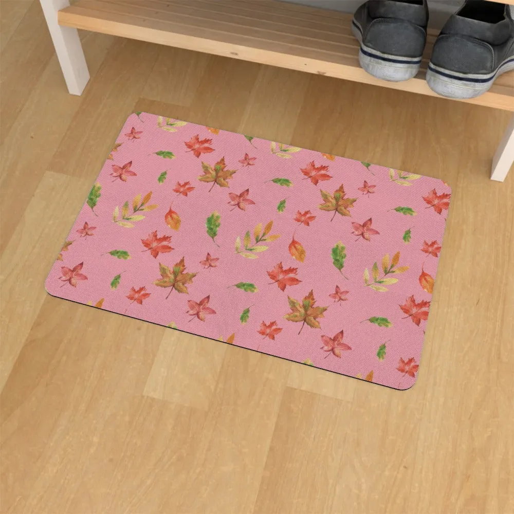 Floor Mats - Autumn Leaves Pink