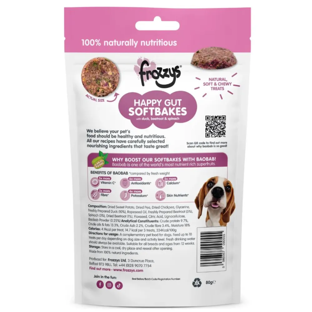 Frozzys Dog Treat - Happy Gut - Duck, Beetroot & Spinach