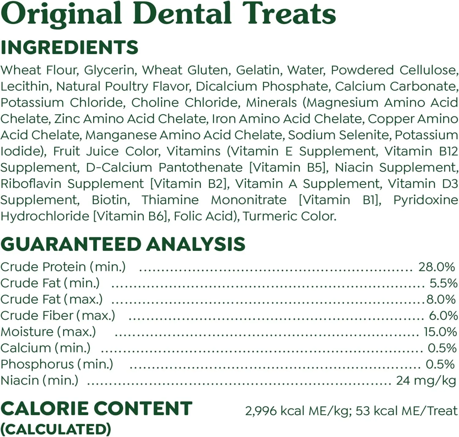 Greenies Original Large Natural Dental Care Dog Treats, 36 oz. Pack (24 Treats)