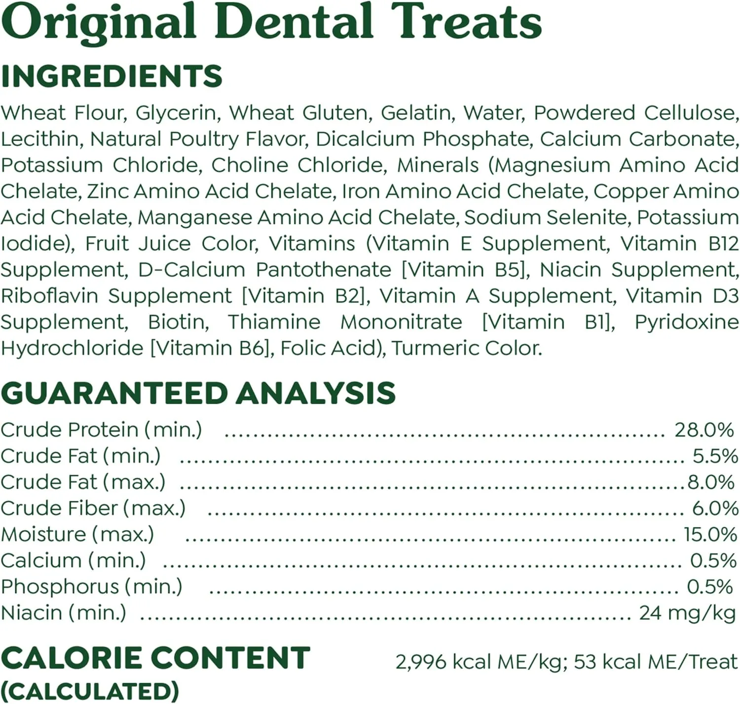 Greenies Original Teenie Natural Dental Care Dog Treats, 36 oz. Pack (130 Treats)
