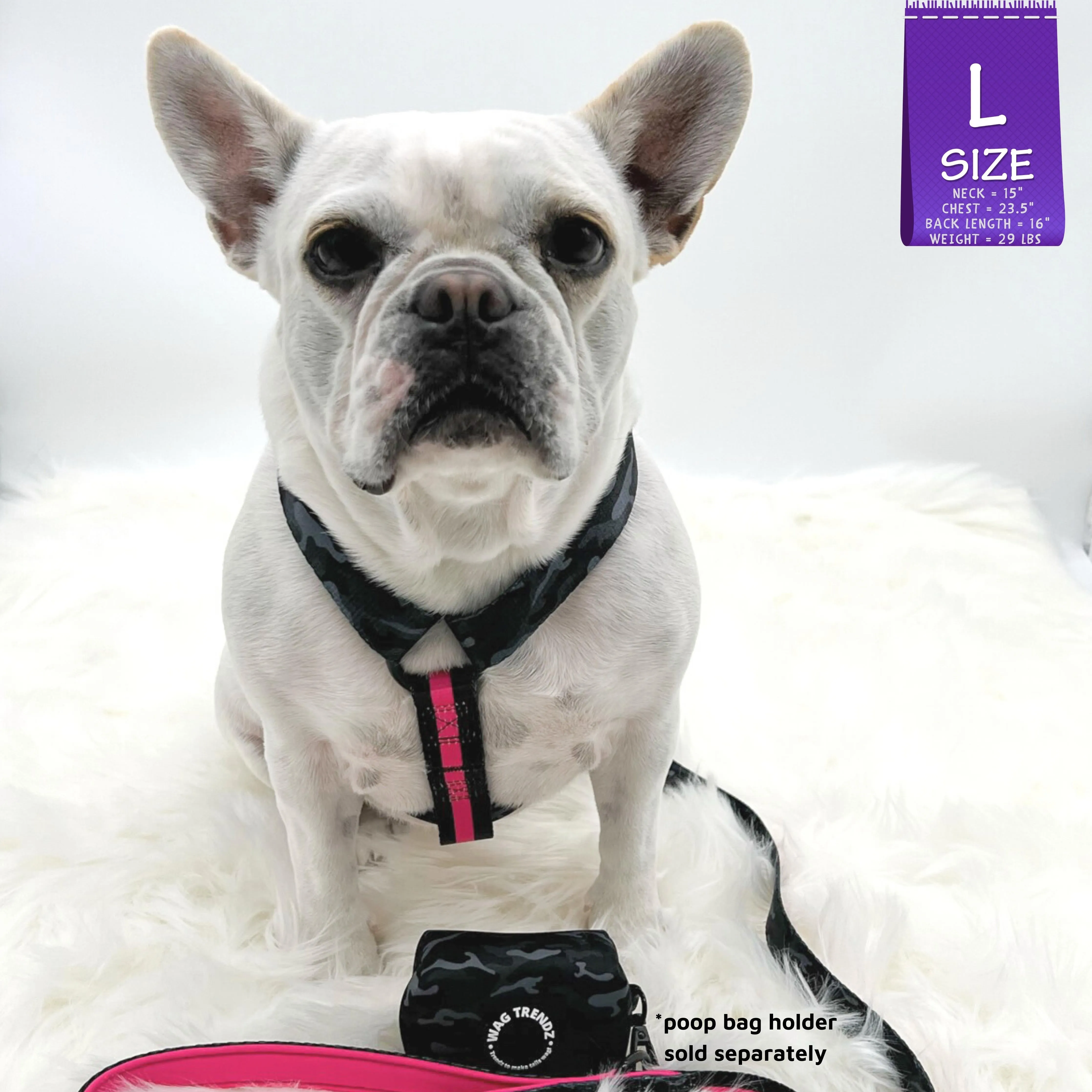 H Dog Harness | Pink Camo Chic (SHēk)