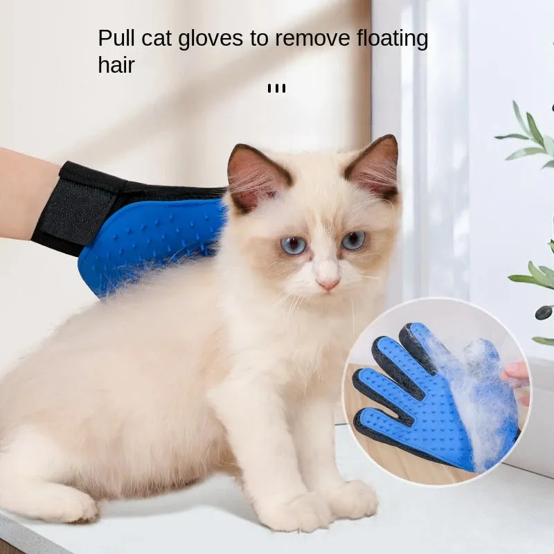 Hair Remover Deshedding Cleaning Massage Gloves For Pets