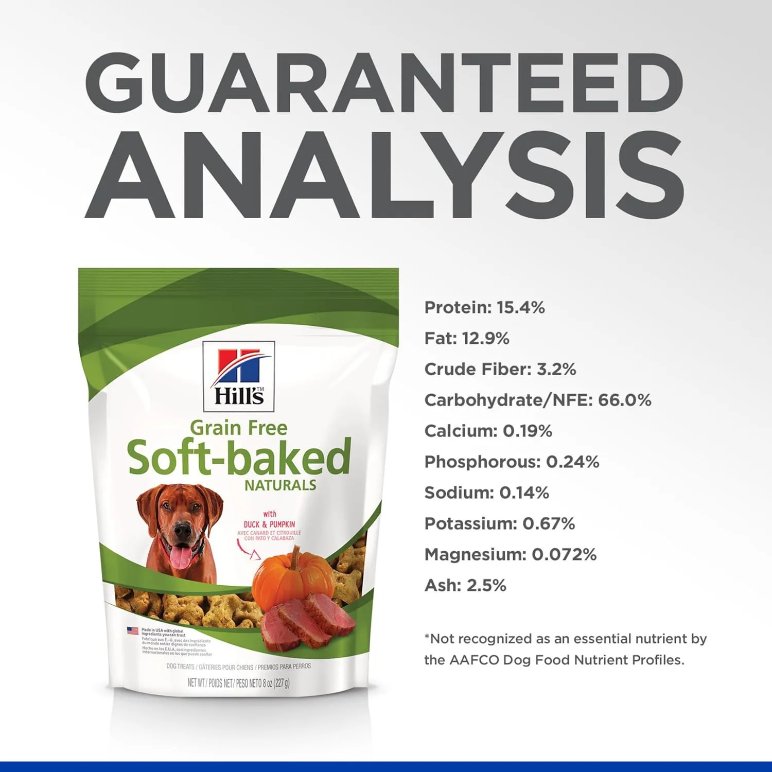 Hill's Grain Free Soft Baked Naturals, All Life Stages, Great Taste, Dog Treats, Duck & Pumpkin , 8 oz Bag