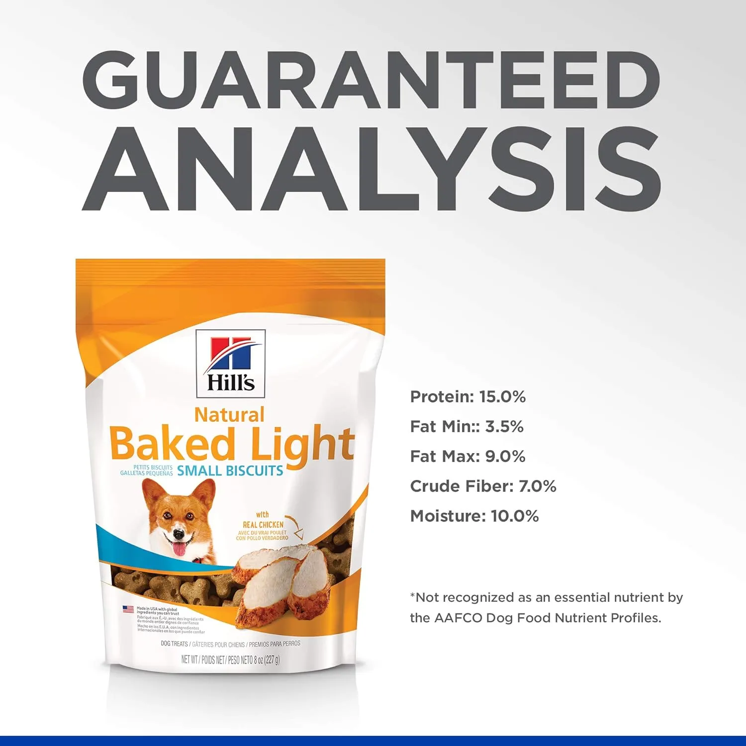 Hill's Natural Baked Light Biscuits, All Life Stages, Great Taste, Dog Treats, Chicken (small & mini breeds), 8 oz Bag