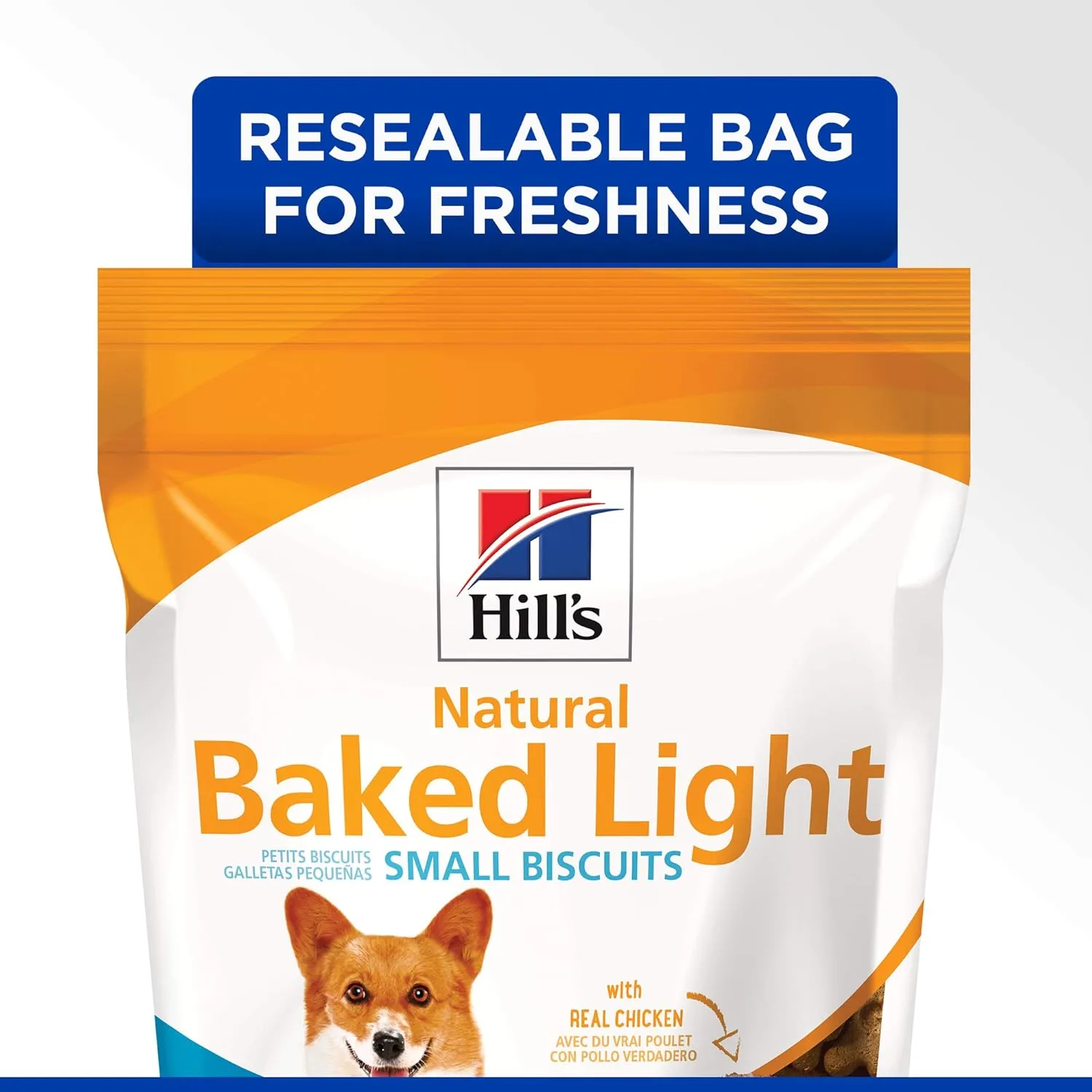 Hill's Natural Baked Light Biscuits, All Life Stages, Great Taste, Dog Treats, Chicken (small & mini breeds), 8 oz Bag