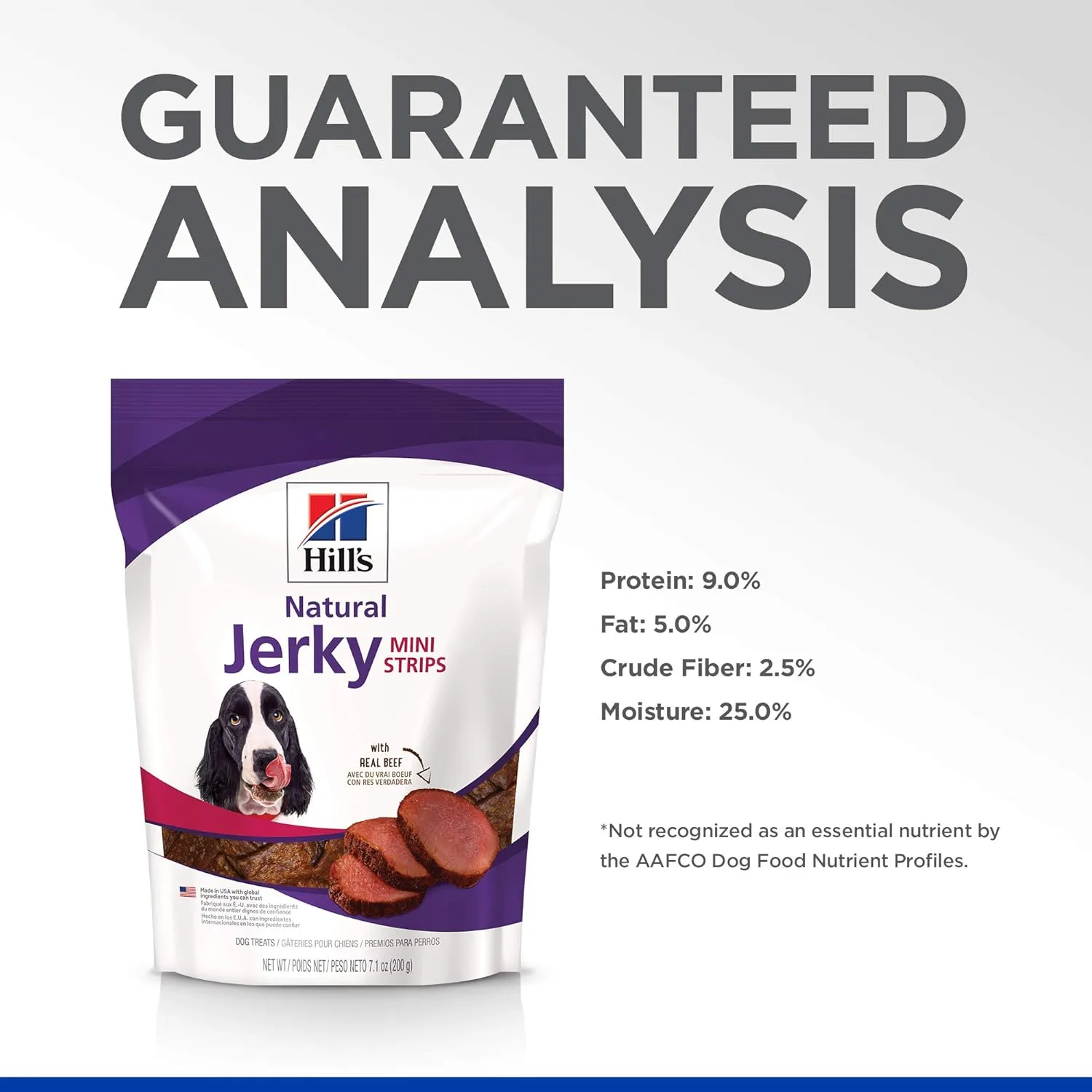 Hill's Natural Jerky Strips, All Life Stages, Great Taste, Dog Treats, Beef (small & mini breeds), 7.1 oz Bag
