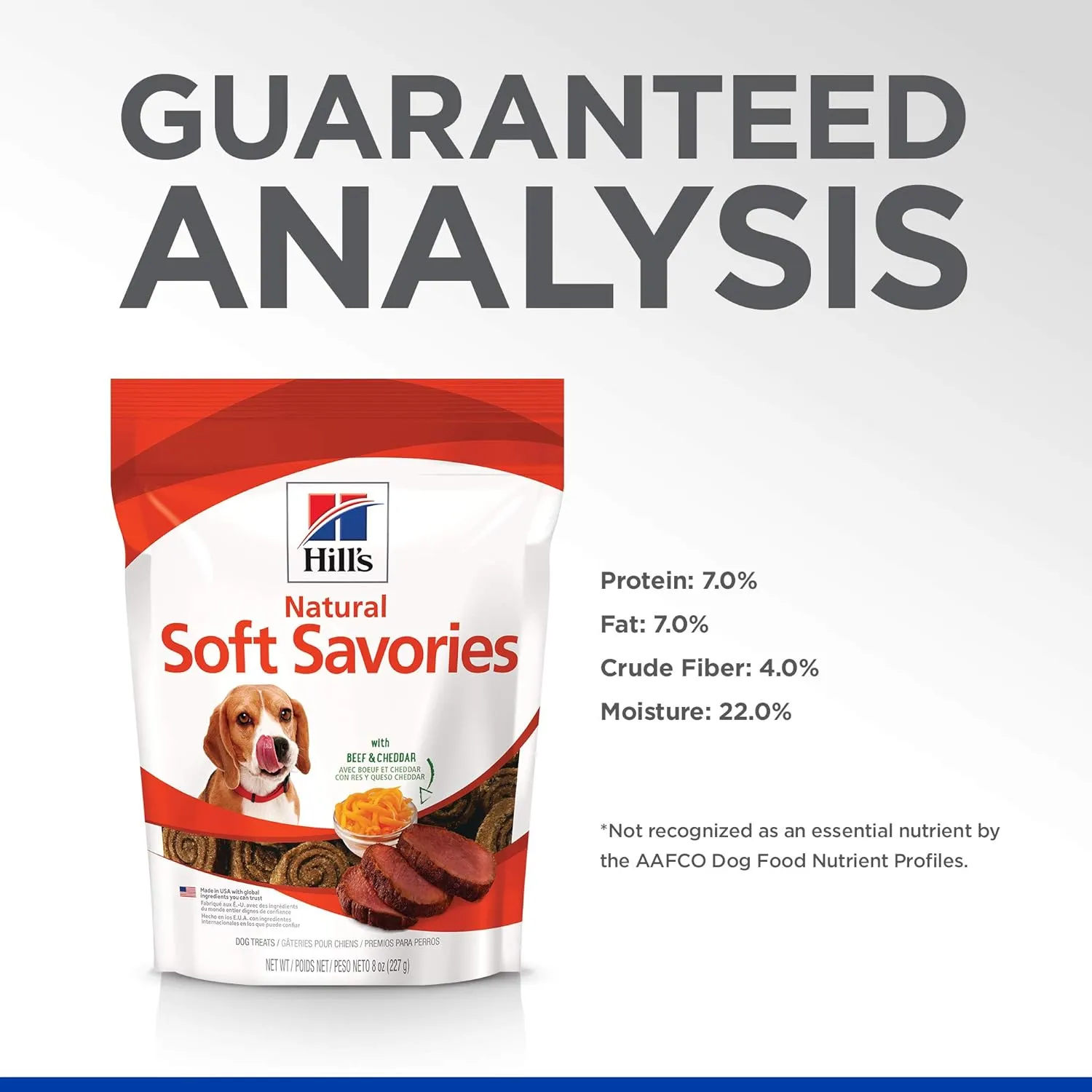 Hill's Natural Soft Savories, All Life Stages, Great Taste, Dog Treats, Beef & Cheddar, 8 oz Bag