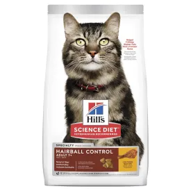 Hills Science Diet Hairball Control Senior Adult 7  Dry Cat Food 4kg^^^