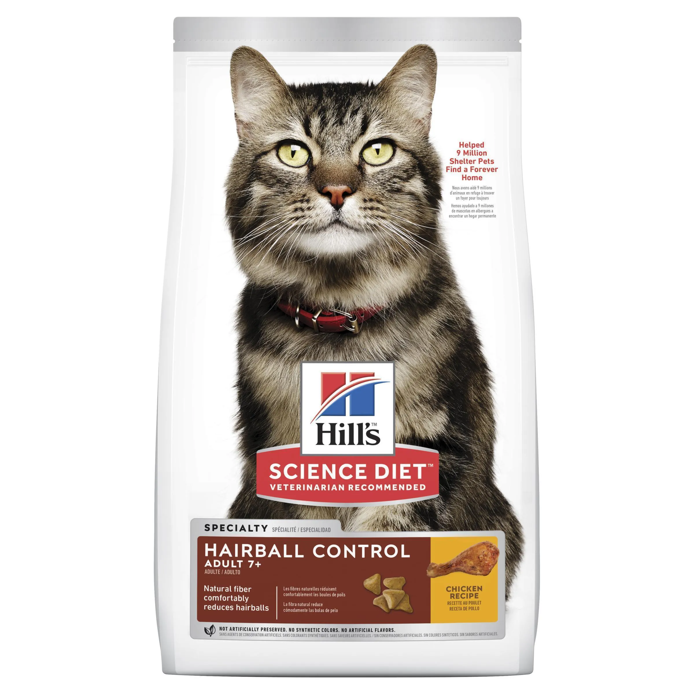 Hills Science Diet Hairball Control Senior Adult 7  Dry Cat Food 4kg^^^